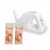 Ceramic Neti Pot, Nasal Wash and Air Passage Cleaner, Sinus Relief with 2 Pack of Salt Perspective: front