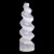 Tower Spiral Medium, Stones & Home Decoration- Healing and Meditation, Spiral-15 cm, White Perspective: front