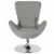 Merrick Lane High-Back Egg Style Lounge Chair with Lumbar Pillow in Light Gray Fabric Perspective: front