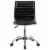 Merrick Lane Ergonomic Black Armless Office Desk Chair-Ribbed Low Back & Seat - Chrome Border Perspective: front
