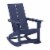 Poly Resin Wood Rocking Adirondack Chair In Navy Perspective: front