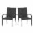 Maxim Set of 2 Stackable Indoor/Outdoor Wicker Dining Chairs with Arms - Fade & Weather-Re Perspective: front