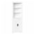 RiverRidge Monroe Tall Transitional Wood Corner Cabinet in White Perspective: front