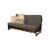 Kodiak Furniture Full-size Futon Cover in Handwoven Smoke Gray Fabric Perspective: front