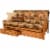 Kodiak Furniture Monterey Butternut Storage Sofa and Multi-Color Fabric Mattress Perspective: front