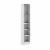 Partical Board Element Tall Narrow 5 Shelf Bookcase in White-Tvilum Perspective: front