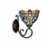 CHLOE Lighting SUNNIVA Dragonfly Tiffany-Style Dark Bronze 1 Light Wall Sconce 8 Wide Perspective: front