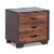 ACME Eloy Wooden Nightstand with 3 Storage Drawers in Walnut and Espresso Perspective: front