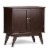 Simpli Home Draper Mid-Century Hardwood Storage Cabinet - Auburn Brown Perspective: front
