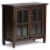 Simpli Home Warm Shaker Solid Wood Storage Cabinet - Tobacco Brown Perspective: front