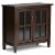 Simpli Home Warm Shaker Solid Wood Storage Cabinet - Tobacco Brown Perspective: front