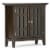 Simpli Home Bedford Wood Media Cabinet - Dark Tobacco Brown Perspective: front