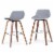 Randolph Modern wood Counter Height Stool (Set of 2) in Stone Gray Faux Leather Perspective: front