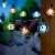 Smart Solar Gala Outdoor String Lights - Blue/Orange/Green Perspective: front