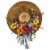 Nearly Natural 4587 Mixed Flower Hat Wreath Perspective: front