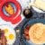 Uncanny Brands Marvel Iron Man Waffle Maker -Shellhead's Helmet on Your Waffles- Waffle Iron Perspective: front