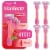 Skintimate Four-Blade Raspberry Rain Disposable Razors Perspective: front