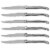 Slitzer 6-piece European Style Steak Knife Set Elegantly Contoured Kitchen Cutlery Perspective: front