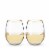 Gilded Stemless Wine Glass Set by Twine Perspective: front