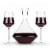 3-Piece Angled Crystal Bordeaux Set by Viski® Perspective: front