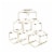 Gold Geo Counter Top Wine Rack by Viski® Perspective: front