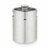 True 5773 64 oz Tanked Growler Keg, Silver Perspective: front