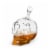 Foster & Rye 6060 Skull Liquor Decanter, Clear Perspective: front
