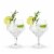 Viski Angled Crystal Gin & Tonic Glasses Perspective: front