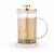 Pinky Up Riley Casablanca Glass Tea Press Pot- Gold Perspective: front