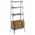Walker Edison 72 Industrial Modern Ladder Bookcase in Reclaimed Barnwood Perspective: front
