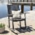 Outdoor Wood Patio Rocking Chair - Gray Wash Perspective: front