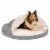 FurHaven Faux Sheepskin Snuggery Gel Top Foam Pet Bed | 44 , Gray Perspective: front