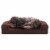 FurHaven Quilted Cool Gel Sofa Dog Bed|Medium, Coffee Perspective: front