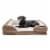 FurHaven Velvet Waves Perfect Comfort Orthopedic Sofa Bed | Jumbo, Brownstone Perspective: front
