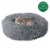 FurHaven Calming Cuddler Long Fur Donut Pet Bed For Dogs & Cats - Gray , Small - 23 Perspective: front