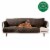 Reversible Extra Large Sofa Protector - Espresso/Clay Perspective: front