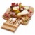 Bamboo Cheese Board & Knife Gift Set, Charcuterie Serving Tray Perspective: front