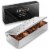 Stainless Steel BBQ Smoker Box with Hinged Lid for Wood Chips Perspective: front