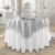 50 x 50 Silver Sequin Tablecloth Overlay, Sparkly Square Table Cloth Perspective: front