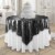 72 x 72 Black Sequin Tablecloth Overlay, Sparkly Square Table Cloth Perspective: front