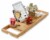 Casafield Bamboo Bathtub Caddy, Expandable Wooden Bath Tray Perspective: front