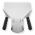 Commercial French Fry Scoop, Double Handle - Stainless Steel Scooper Perspective: front