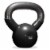 Philosophy Gym Vinyl Coated Cast Iron Kettlebell Weight 10 lbs - Black Perspective: front