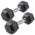 12 lb Pair Rubber Coated Hex Dumbbell, Cast Iron Hand Weight Set Perspective: front