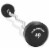Rubber Fixed Barbell, 40 LB Pre-Loaded Weight EZ Curl Bar Perspective: front