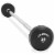 Rubber Fixed Barbell, 30 LB Pre-Loaded Weight Straight Bar Perspective: front