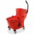 Dryser Commercial Mop Bucket with Side Press Wringer - 33 Quart, Red Perspective: front