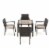 Noble House San Pico 5 Piece Outdoor Wicker Dining Set in Multibrown Perspective: front