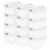 Sterilite 64 Qt Clear Plastic Stackable Storage Bin w/ White Latch Lid, 12 Pack Perspective: front