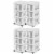 Life Story Classic 3 Shelf Storage Organizer Plastic Drawers, White (4 Pack) Perspective: front
